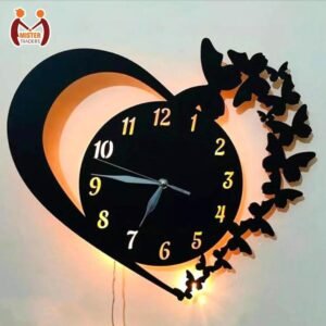 large heart wall clock